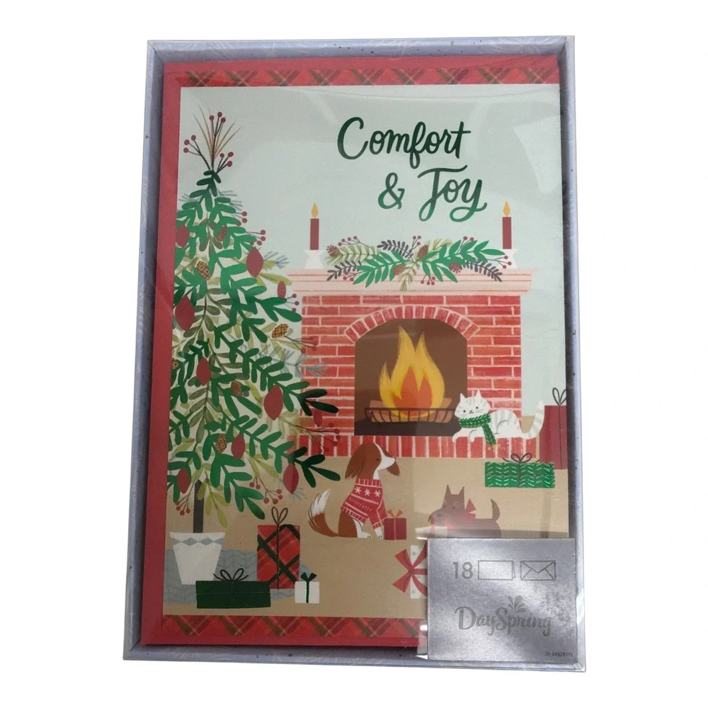 DaySpring Comfort & Joy Stationary Set 18 Holiday Christmas Cards Envelopes NIB